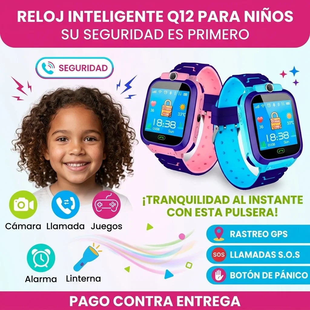Reloj inteligente Q12 para niños (su seguridad es primero)