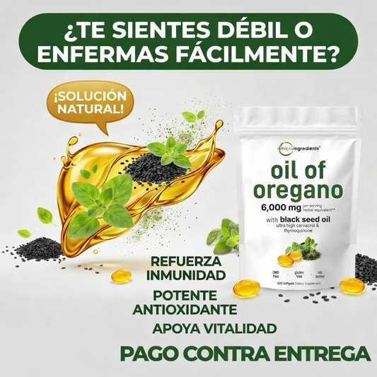 capsulas de aceite de oregano - Suplemento Vegetal de Alta Concentración para Inmunidad y Vitalidad