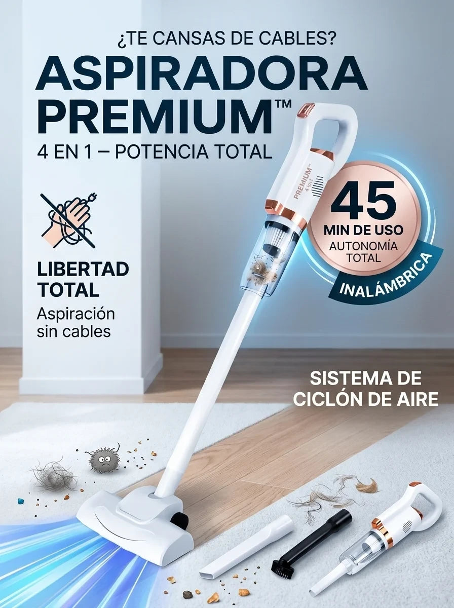 Aspiradora Inalámbrica Premium™ 4 en 1